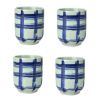 4Pcs Japanese Style Block Ceramic Teacups Small Straight Wine Glass 150ML - Default