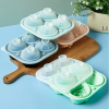 Ice Cube Tray;  2.5inch Ice Cube Molds;  2 Cavity Silicone Rose & 2 Diamond Ice Ball Maker - green 1