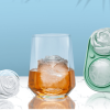Ice Cube Tray;  2.5inch Ice Cube Molds;  2 Cavity Silicone Rose & 2 Diamond Ice Ball Maker - green 2