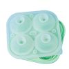 Ice Cube Tray;  2.5inch Ice Cube Molds;  2 Cavity Silicone Rose & 2 Diamond Ice Ball Maker - green 2