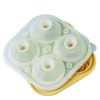 Ice Cube Tray;  2.5inch Ice Cube Molds;  2 Cavity Silicone Rose & 2 Diamond Ice Ball Maker - yellow