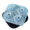 Ice Cube Tray;  2.5inch Ice Cube Molds;  2 Cavity Silicone Rose & 2 Diamond Ice Ball Maker - black