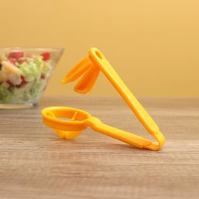 1pc Tomato Slicer Cutter Grape Tools Cherry Kitchen Pizza Fruit Splitter; Small Tomatoes Accessories Manual Cut Gadget - Yellow