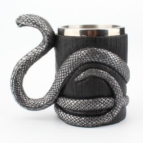 1pc Snake Coffee Mug Cup Cobra Drinking Cups; Stainless Steel Beer Mug Espresso Cup Beverage Mug For Milk Coffee Ice Cream Tea Juice - 550ml