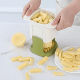 1pc Diced Onion; French Fries; Carrot And Ham; Cucumber And Potato Cutter; 5.91''×3.94''×3.35'' - White