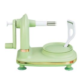 Apples Machine Peeler Clipping Fruit Peeling Slicer Cutter Peeler Kitchen Tool Handcrank Fruit Peeler Automatic Rotation Peeling - Light Green