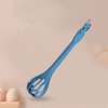 1pc; Multifunctional 3-in-1 Egg Whisk Food Holder Noodle Holder Baking Tool Egg Stirrer Manual Whisk 1 Pack 11.02''×2.76'' - Blue