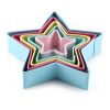 Set of 5 3D Star Shape Biscuit Cutter Cookie Mold Cake Fondant Icing Pastry Cutter Stainless Steel DIY Kitchen Baking Gadget Tools - 5-PC
