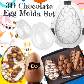 3D Chocolate Mold For Baking Chocolate Candy Confectionery Cake Decoration Tools Polycarbonate Chocolate Mould Pastry Bakeware - Set A - Dinosaur Egg