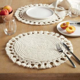 Better Homes & Garden Lauren Placemat, Natural, 16" Round, 1 Piece - Better Homes & Garden