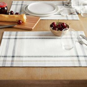 Better Homes & Garden Monday Plaid Placemat, Beige, 14"W x 20"L, 1 Piece - Better Homes & Garden