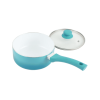 Ceramic Nonstick 12 Piece Cookware Set, Teal Ombre, Hand Wash Only - Aluminum