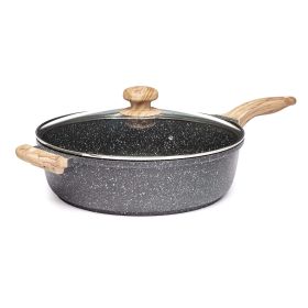Prairie Signature 6 Quart Cast Aluminum Jumbo Cooker Sauté Pan, Charcoal Speckle - charcoalspeckle