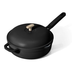 All-in-One 4 QT Hero Pan with Steam Insert, 3 Pc Set, Black Sesame by Drew Barrymore - blacksesame