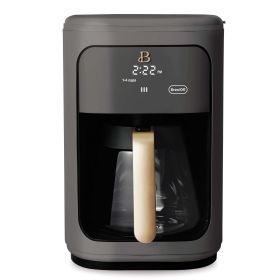 14-Cup Programmable Drip Coffee Maker with Touch-Activated Display, White Icing by Drew Barrymore - oystergrey