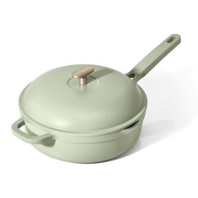 All-in-One 4 QT Hero Pan with Steam Insert, 3 Pc Set, Sage Green by Drew Barrymore - sagegreen