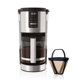 DCM200 Programmable XL 14-Cup Coffee Maker, 14-Cup Glass Carafe, with Permanent Filter, Stainless Steel - A
