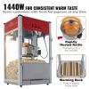 VEVOR Popcorn Popper Machine 8 Oz Countertop Popcorn Maker 850W 48 Cups Red - 12 Oz