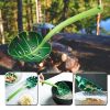 Green Leaf Cooking Spoon Vegetables Fruit Salad Baking Bread Universal Spoon For Camping - Green