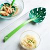 Green Leaf Cooking Spoon Vegetables Fruit Salad Baking Bread Universal Spoon For Camping - Green