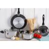 Essential Total Kitchen 83-Piece Combo Set, White - Black