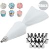 8/10/18PCS Silicone Pastry Bag Tips Kitchen Cake Icing Piping Cream Cake Decorating Tools Reusable Pastry Bags Nozzle Set - blue
