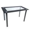 110cm Dining Table Tempered Glass Dining Table - as picture