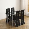 110cm Dining Table Tempered Glass Dining Table - as picture