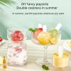 4pcs New Creative Dual-Purpose Lollipop Shaped Ice Hockey Ice Cube Mold Whiskey Household Round Ball Ice Maker - Four Combinations