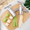 1pc Manual Noodle Press Machine; Noodle Machine Stainless Steel Household; Multiple Modes For Selection 7in*2.3in - 2 Kinds Of Molds