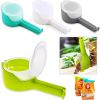 Food Storage Sealing Clips With Pour Spouts; Kitchen Chip Bag Clips; Plastic Cap Sealer Clips; Great For Kitchen Food Storage And Organization - Blue