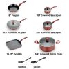 Easy Care 12-Piece Non-Stick Cookware Set, Pots and Pans - Red