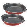 15-Piece Nonstick Pots and Pans Set/Cookware Set, Marine Blue - Red