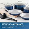 Pots and Pans Set Ceramic Nonstick Cookware Set 10 Pcs - A