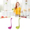 1pc Creative Dinosaur Soup Spoon; Food Grade PP Long Handle Vertical Spoon; Cooking Kitchen Cooking Mixing Spoon; Kitchen Supplies - Purple