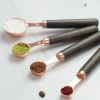 Kitchen Accessories 4Pcs/Set Measuring Cups Spoons Stainless Steel Plated Copper Wooden Handle Cooking Baking Tools - As pic show - 4-PC