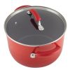 15-Piece Nonstick Pots and Pans Set/Cookware Set, Marine Blue - Red