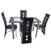 110cm Dining Table Tempered Glass Dining Table - as picture