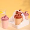 4pcs Set Ice Cream Maker; Reusable Ice Cube Trays; Easy Release Ice Sphere Tray; Household Ice Lolly Moulds - Multi-Color