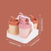 4pcs Set Ice Cream Maker; Reusable Ice Cube Trays; Easy Release Ice Sphere Tray; Household Ice Lolly Moulds - Multi-Color