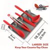 1pcs Silicone Utensil Rest With Drip Pad For Multiple Utensils; Heat-Resistant; Spoon Rest & Spoon Holder For Stove Top; Home Kitchen Items - Gray