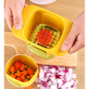1pc Diced Onion; French Fries; Carrot And Ham; Cucumber And Potato Cutter; 5.91''×3.94''×3.35'' - White