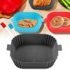 Air Fryer Silicone Pot Basket Liners Non-Stick Safe Oven Baking Tray Accessories - Gray