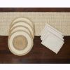 BH&G Set of 4 Jute Placemats-Natural color - 14"x20", 1 Jute - Natural color -Table Runner and 4- White Napkins - Better Homes & Gardens