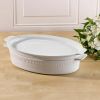Better Homes & Gardens, Lidded Oval Baker, White - Better Homes & Gardens
