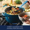 15-Piece Classic Brights Nonstick Pots and Pans/Cookware Set, Red Gradient - Blue