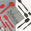 1pcs Silicone Utensil Rest With Drip Pad For Multiple Utensils; Heat-Resistant; Spoon Rest & Spoon Holder For Stove Top; Home Kitchen Items - Gray