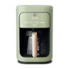 14-Cup Programmable Drip Coffee Maker with Touch-Activated Display, White Icing by Drew Barrymore - oystergrey