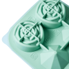 Ice Cube Tray;  2.5inch Ice Cube Molds;  2 Cavity Silicone Rose & 2 Diamond Ice Ball Maker - green 1