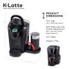 K-Latte Single Serve K-Cup Coffee and Latte Maker, Black - Black